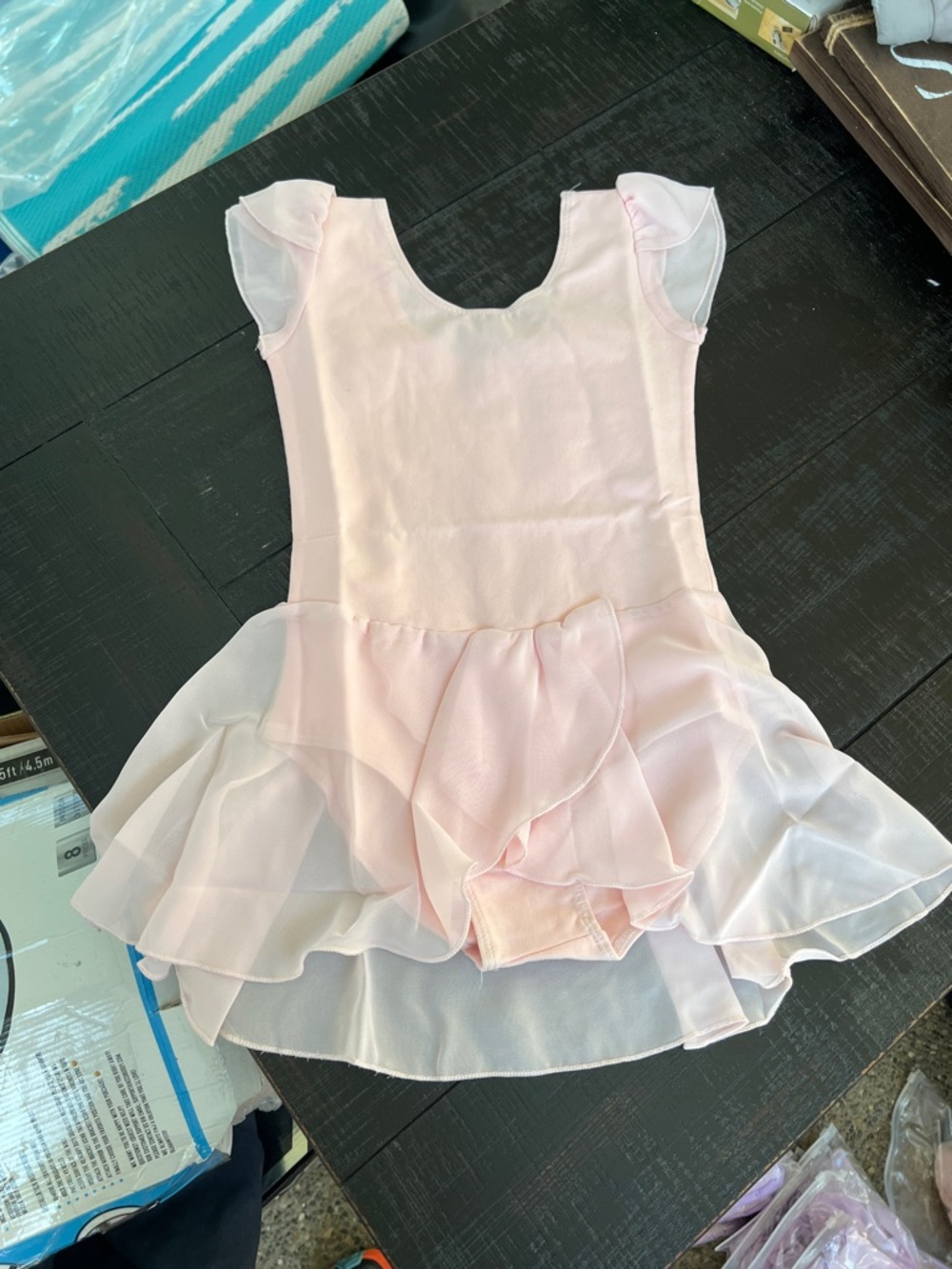 Danskin Light Pink Layered Chiffon Ballet Leotard Dress